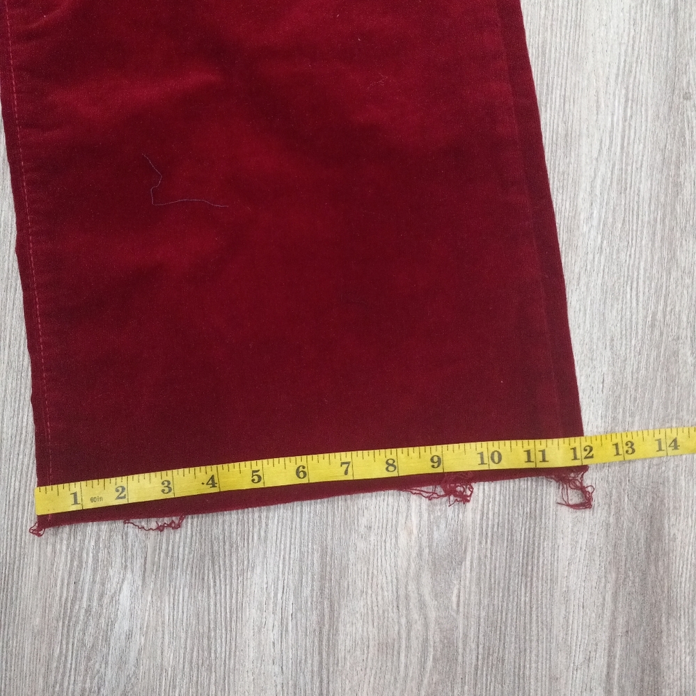 Kut From The Kloth Velvet High Rise Meg Fab Ab Wide Red Pants - Picture 4 of 16